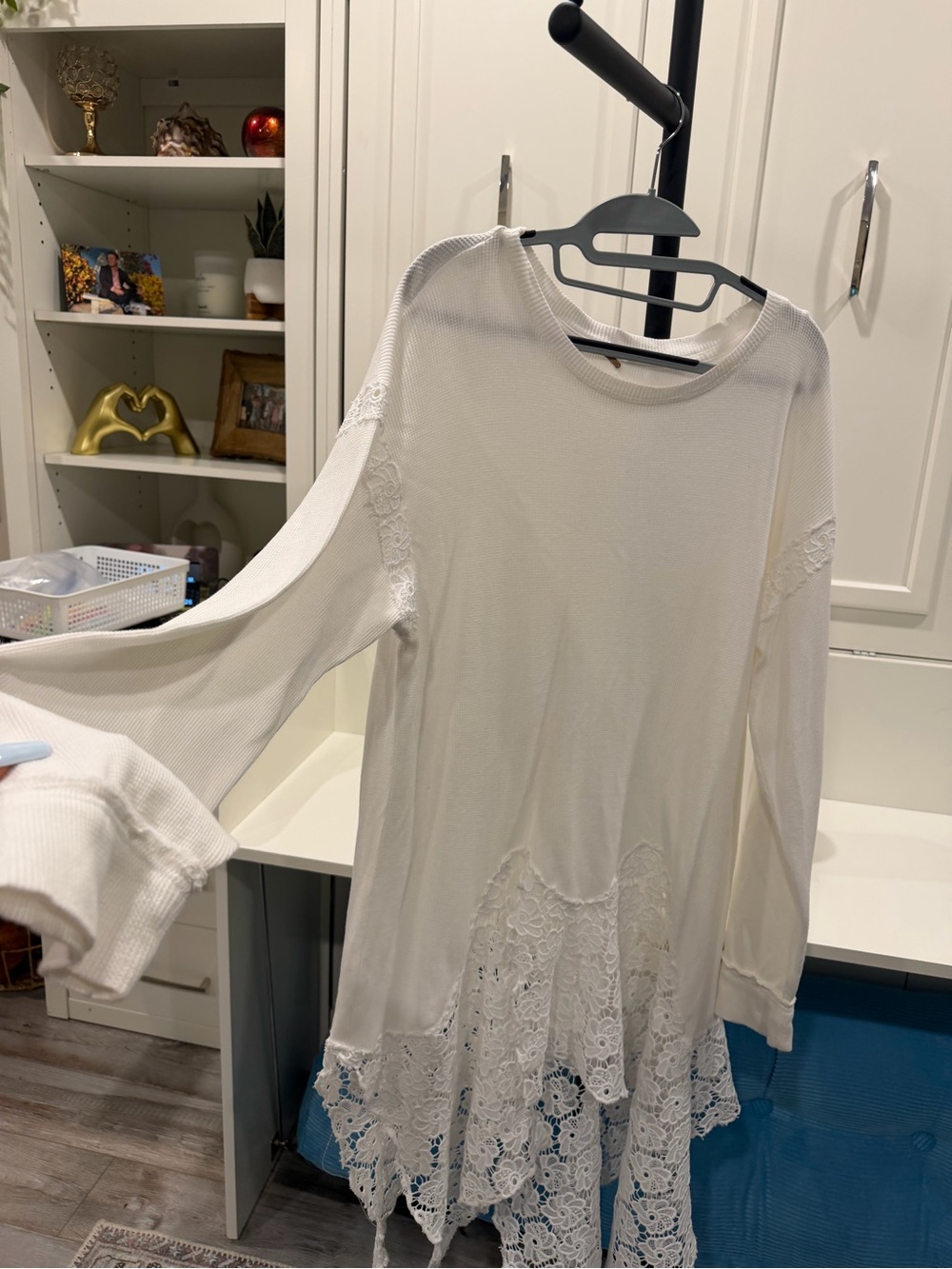 Free People Ivory Open-Knit Sweater
